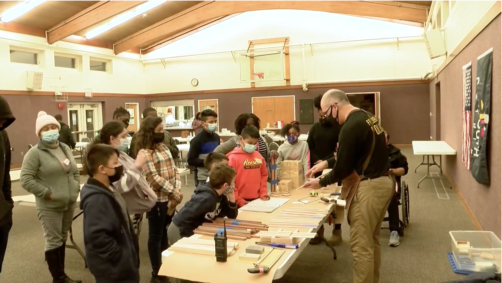 City Youth Matrix hosts woodworking workshop with Frederick Police Department